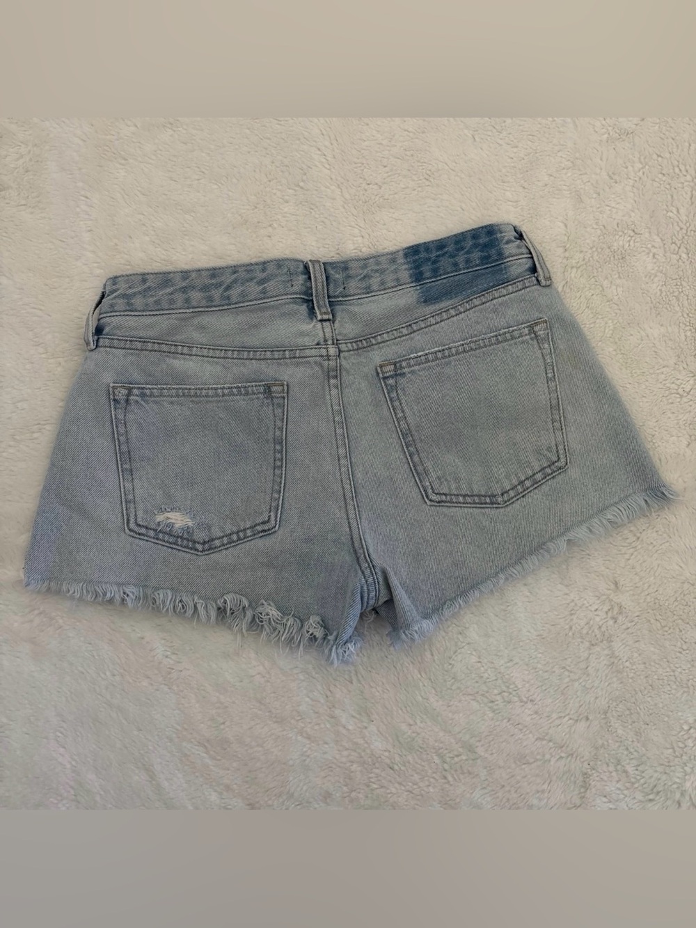 Abercrombie & Fitch Harper Low Rise Y2k Denim Shorts Womens 27 Light Blue